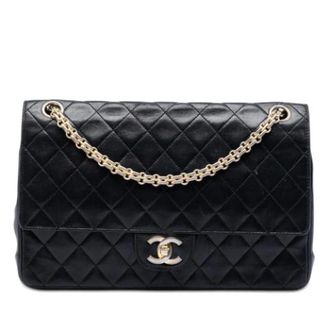 Chanel Pre-owned Classic Double Flap Shoulder Bag - Dames - Pre-owned - Zwart - Maat: ONE Size Leer