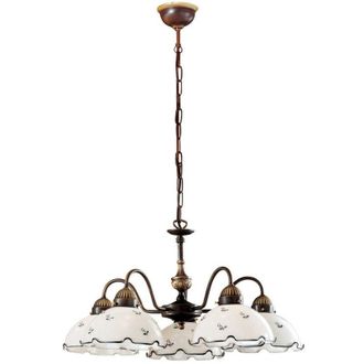 Kolarz Kolarz - Nonna - L&aacute;mpara De Ara&ntilde;a De Cristal Estilo Caba&ntilde;a Con 5 Brazos, Lat&oacute;n Envejecido Mate, 5x E27