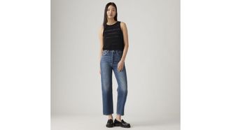 Levi's Ribcage Straight Ankle Jeans - Womens - 23X27 - Blue