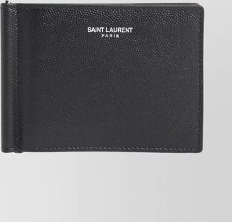 Saint Laurent leather bi-fold money clip wallet