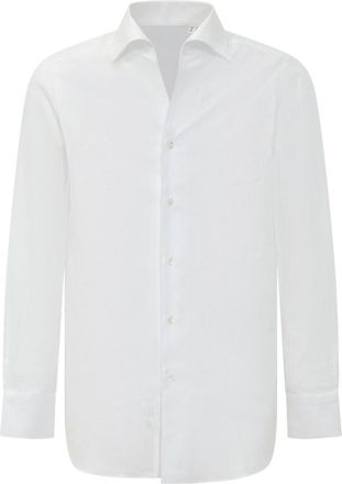 Finamore White Regular Solid Shirt