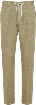 Eleventy drawstring tapered trousers - Green