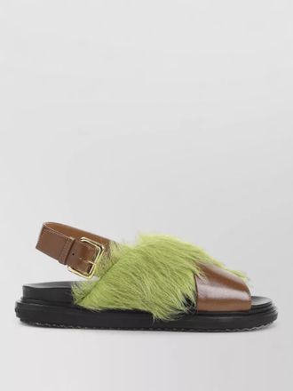 Marni fussbett leather calfskin cross strap sandals