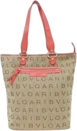 Bulgari Pre-owned Vintage Tote Bag - Dames - Vintage Shopper - Beige - ONE Size - Vintage