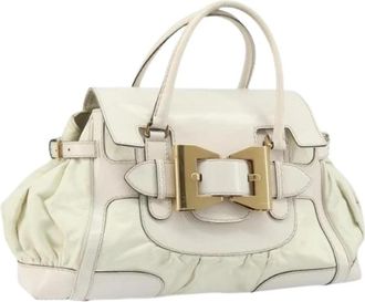Gucci Pre-owned Vintage Handtas - Dames - Vintage Handtas - Wit - ONE Size - Leer - Vintage