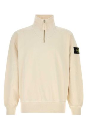Stone Island Off White Half Zip Sweatshirt
