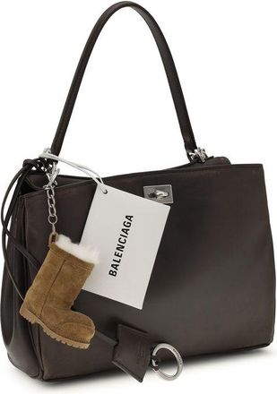 Balenciaga Womens Brown Calf Leather Bos Taurus Shoulder Bag