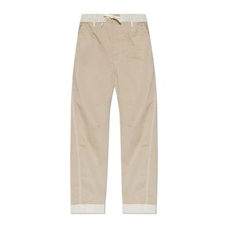 Dsquared2 Straight Trousers, male, Beige, Size: 2XL Logo Trousers
