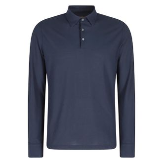 Zanone Polo Shirts, male, Blue, Size: 2XL Polo Shirts