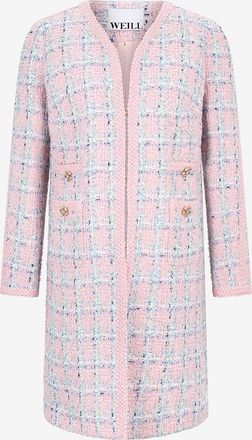 Weill Karierter Boucl&eacute;-Tweed-Mantel Tiara