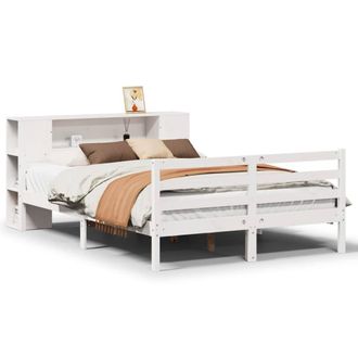 Berkfield Home Bookcase Bed without Mattress White 140x200 cm Solid Wood Pine