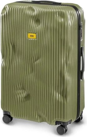 Crash Baggage Valigia con dettaglio a righe - Verde