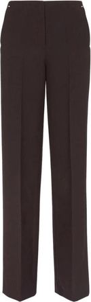 Fendi Wolbroek Grain-de-poudre - Dames - Straight fit broeken - Paars - S - Wol - Broeken