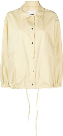 Jil Sander logo-print shirt jacket - women - Cotton - 32 - Yellow