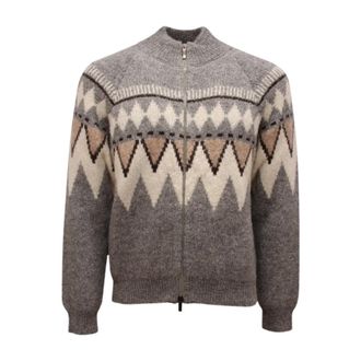 PESERICO Cardigan Full-Zip Wool Blend Jumper - male - Peserico - Cardigans - Multicolor - XL - Knitwear