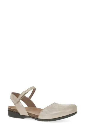 Dansko Rowan Flat in Beige Sparkle at Nordstrom, Size 8.5-9Us