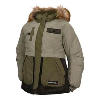 Converse (WMNS) Converse Premium Fashion Mid Down Jacket Army Green 10023726-A02