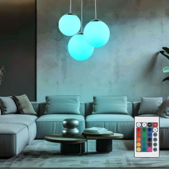Globo Lighting Lampada a sospensione lampada da soggiorno lampada da tavolo da pranzo lampada da cucina, metallo vetro nichel bianco opalino, 3 lampadine E27