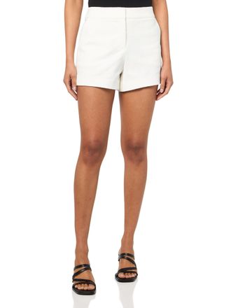 Trina Turk Womens Textured Cotton Short, Whitewash, 4