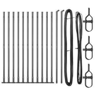 Berkfield Home Fence Posts Set Set of 26 Grey Concrete 3.2 x 3.2 x 88.5 cm