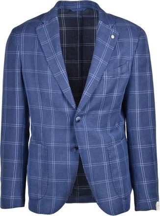 L.B.M. 1911 Blazer Jacket Cotton Linen Polyamide - Blue