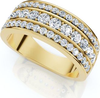 Pompeii3 1Ct Mens Diamond Wedding Anniversary Ring 10k Gold Lab Grown