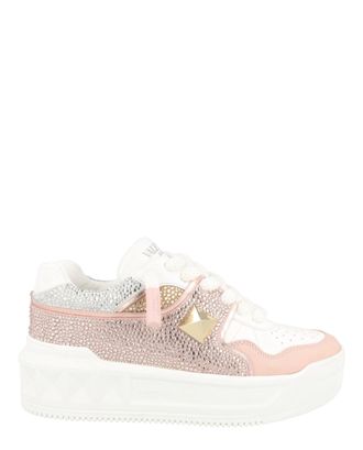 Valentino One Stud Low-Top Leather Sneakers