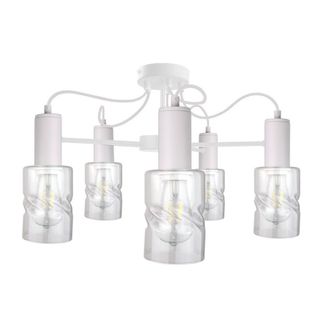 Netlighting Inger Multi Arm Semi Flush Ceiling Light White 60cm 5x E27