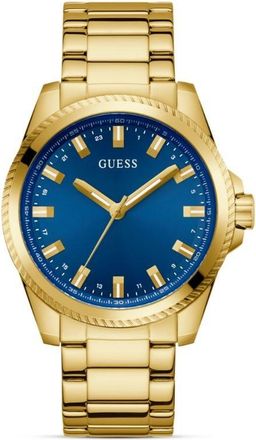 Guess Co stainless steel battery 44mm - men - Mineral Glass/stainless steel - One Size - Blue