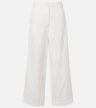 The Row Fadry cotton gabardine wide-leg pants