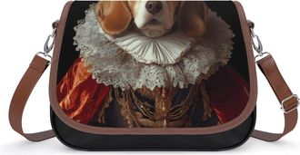 Generic Personalised Beagle Breed Dog Womens Crossbody Bag Fashion Shoulder Handbags Message Tote Bag with Adjustable Strap