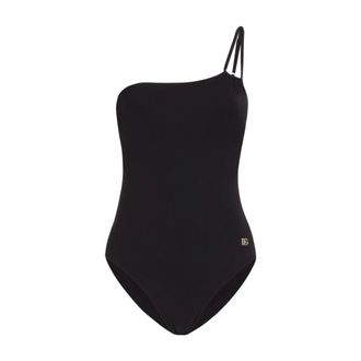Dolce & Gabbana One-piece, female, Black, Size: M One-Shoulder Swimsuit