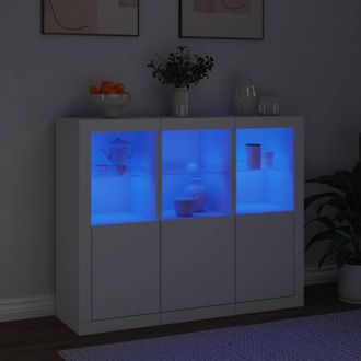 Berkfield Home Sideboards with LED Lights 3 pcs White Engineered Wood
