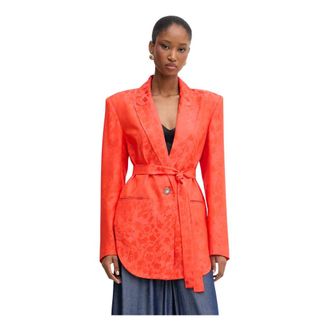 Pinko Pinko, Jassen, Dames, Oranje, M, Polyester, Castelnovo Jas