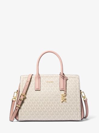 Michael Kors Laila Medium Signature Logo Satchel