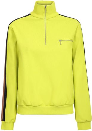 Tory Burch Groene Sweater met Hoge Hals - Dames - Sweatshirts - Groen - XS - Polyester - Hoodies & sweatvesten