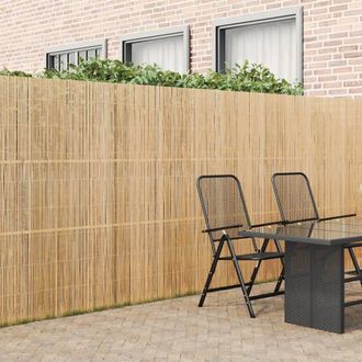 Berkfield Home Bamboo Fence 400x180 cm in Beige