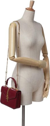 Gucci Hobo Bags - 2016-2024 Mini Patent Sylvie 1969 Top Handle Bag - Gr. unisize - in Rot - für Damen