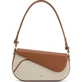 JW PEI Addisyn Canvas Shoulder Bag in Brown Canvas at Nordstrom