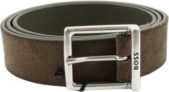 HUGO BOSS Rudy Su&egrave;de Riem - Heren - Riemen - Groen - 95 CM - Su&egrave;de - Accessoires