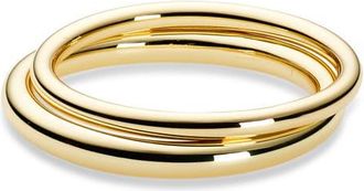 Nordstrom Set of 2 Tubular Bangles in Gold at Nordstrom