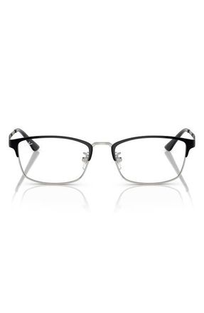 Ray-Ban 56mm Pillow Optical Glasses in Silver at Nordstrom