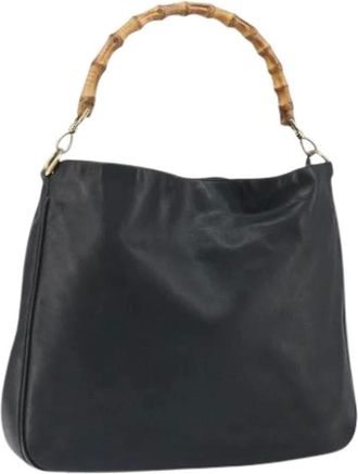 Gucci Pre-owned Handbags, female, Black, Size: ONE SIZE Pre-owned Vintage Leather Handbag