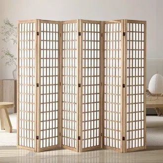OEM Biombo Divisor De Ambientes 6 Paneles Biombo De Madera Plegable Para Privacidad En Interiores Biombos Decorativos Port&aacute;tiles Para Separar Ambientes En