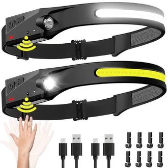 OEM Linterna Frontal Led Recargable Con Diadema - 2 Unidades