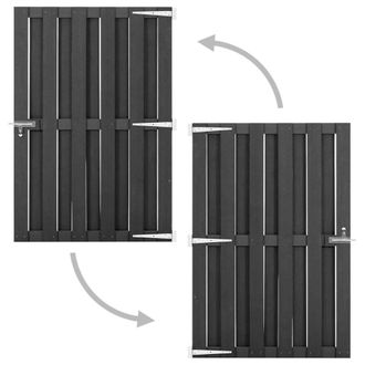 Berkfield Home Garden Gate WPC 100x150 cm Grey