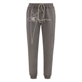 Rick Owens Sweatpants, male, Gray, Size: XL Cotton Sweatpants