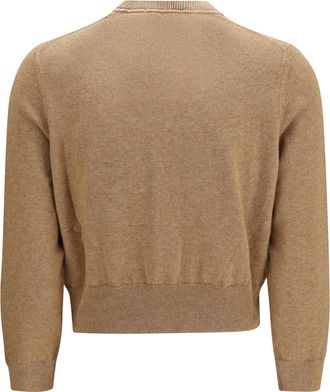 Isabel Marant Womens Lona Cardigan Camel-Light Grey Cotton; Wool Ovis Aries Camel/light Sweater