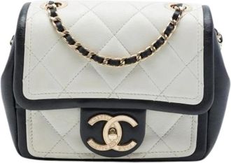 Chanel Pre-owned Vintage Mini Crossbody - Dames - Vintage Mini Tas - Wit - ONE Size - Leer - Vintage