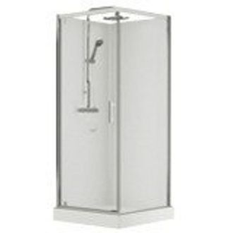 NEMO Spring Vidrio Douchecabine - 90x90cm - draaideur - vaste wand - veiligheidsglas - verstelbaar - thermostatisch